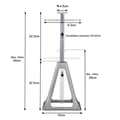 Miniatyrbild 2 av 4: YUENFONG Set med 4 st Cartrend aluminiumljus för husvagn Kapacitet 1000 kg per ljus