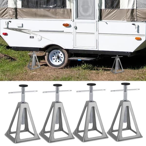 YUENFONG Set med 4 st Cartrend aluminiumljus för husvagn Kapacitet 1000 kg per ljus