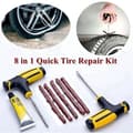 Miniatyrbild 1 av 4: 1000 bil-/motorcykeldäckreparationssatser Slanglösa pluggar reparationstillbehör + 10 gummicementbitar