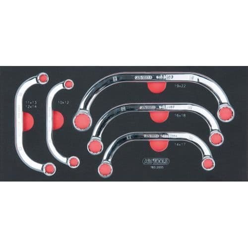 Halvmåne ringnyckelmodul, 5 delar KS TOOLS 783.2005