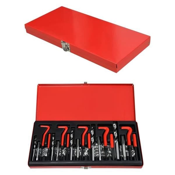 LARS360 131 bit gängreparationssats Borrhylsor Helicoil Typ Verktyg M5 M6 M8 M10 M12