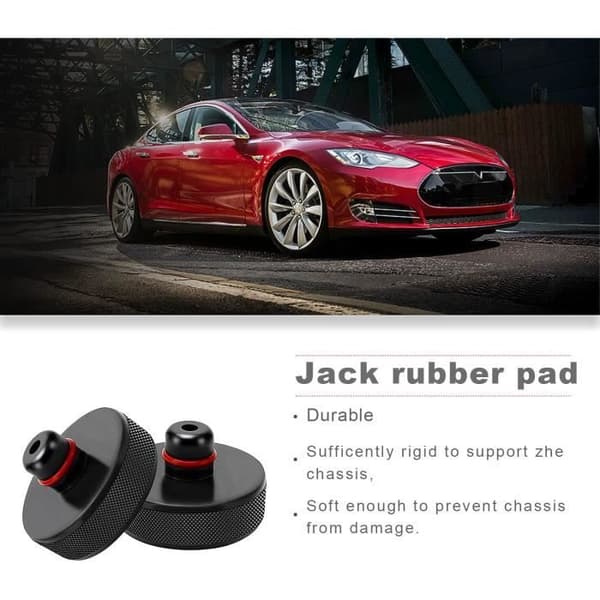 4 stycken Jack Pad Block kompatibel med Tesla Model 3/Y/S/X, gummilyftdyna med förvaringsväska