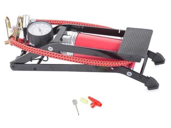 Fotpump med Manometer / Pump - 100 psi