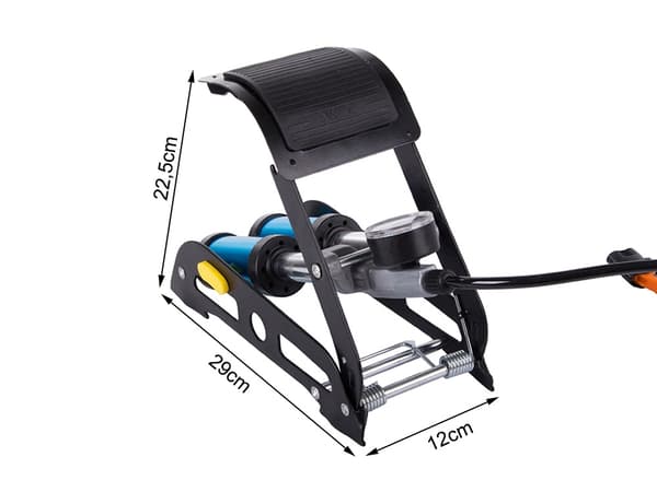 Fotpump - Luftpump - Cykelpump - Madrasspump - 2-Kolvar