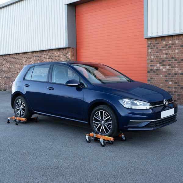 Køretøjspositioneringsskøjter Par Hydraulisk Hjul Bil Dolly Sæt Af 2 Kraftig Løfte Donkraft Transportvogn Fodpedal 12" løfteområde Dæk Op Til 10" Bred