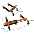 Miniatyrbillede 5 af 11: Køretøjspositioneringsskøjter Par Hydraulisk Hjul Bil Dolly Sæt Af 2 Kraftig Løfte Donkraft Transportvogn Fodpedal 12" løfteområde Dæk Op Til 10" Bred