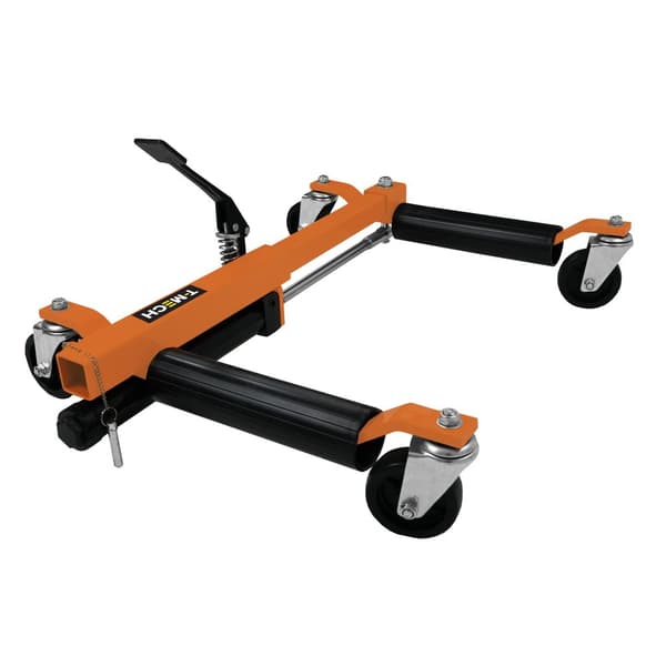 Køretøjspositioneringsskøjter Par Hydraulisk Hjul Bil Dolly Sæt Af 2 Kraftig Løfte Donkraft Transportvogn Fodpedal 12" løfteområde Dæk Op Til 10" Bred
