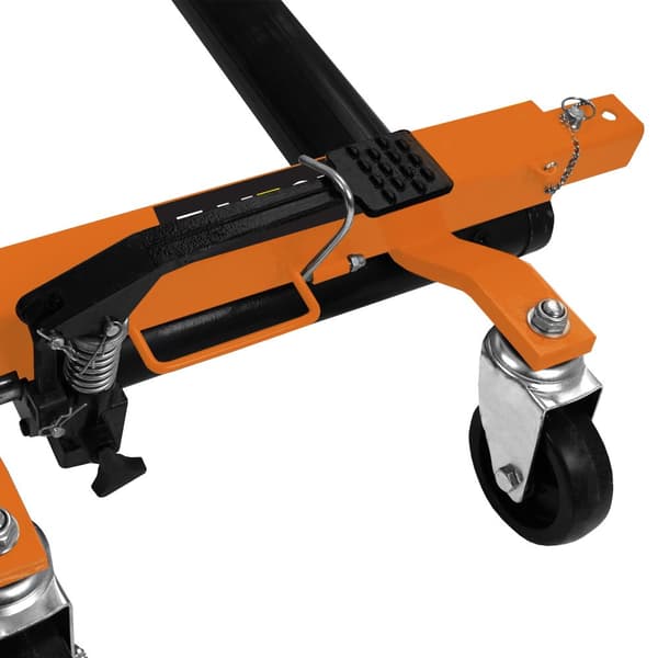 Køretøjspositioneringsskøjter Par Hydraulisk Hjul Bil Dolly Sæt Af 2 Kraftig Løfte Donkraft Transportvogn Fodpedal 12" løfteområde Dæk Op Til 10" Bred