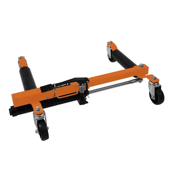 Køretøjspositioneringsskøjter Par Hydraulisk Hjul Bil Dolly Sæt Af 2 Kraftig Løfte Donkraft Transportvogn Fodpedal 12" løfteområde Dæk Op Til 10" Bred