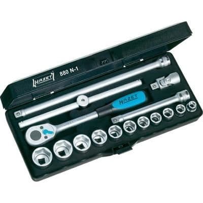 3/8" hylsnyckelset 16 delar