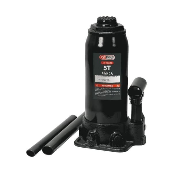 Hydraulisk flaskdomkraft - KSTOOLS - 5T - Stål - Svart