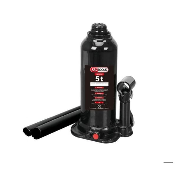 Hydraulisk flaskdomkraft - KSTOOLS - 5T - Stål - Svart
