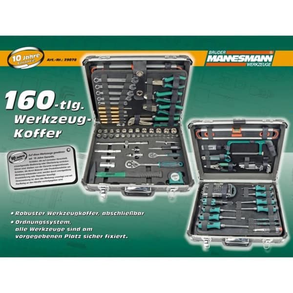 Brüder Mannesmann Verktygsset 160 delar 29078