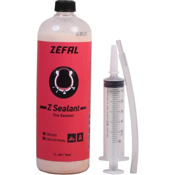 ZEFAL - Z Preventive Anti-Puncture Sealant Pink - 1 L + Sprutan - Blandad MTB för vuxna