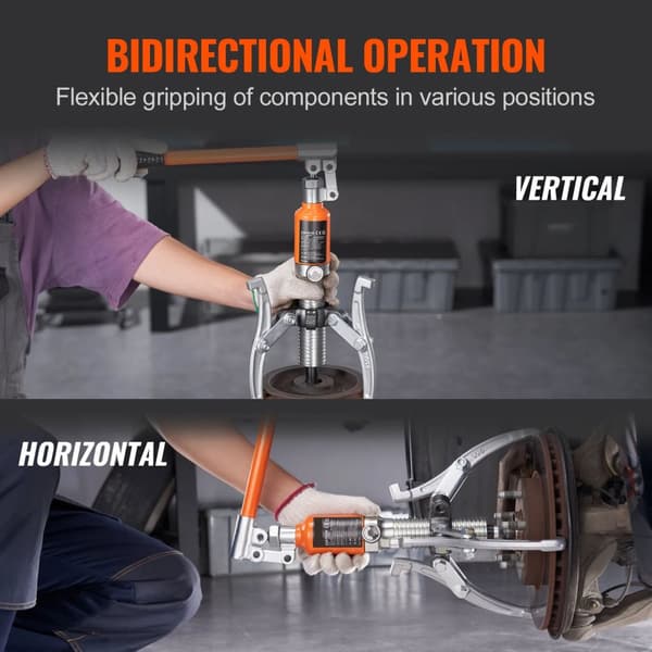 5 ton hydraulisk växeldragare, läcksäker design, horisontell och vertikal drift, flexibel käftomvandling