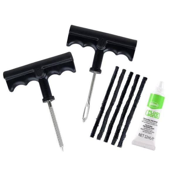 Tubeless reparationssats - SLIME - 5 spår + 2 verktyg - Icke giftig - Brandfritt - Lätt att använda
