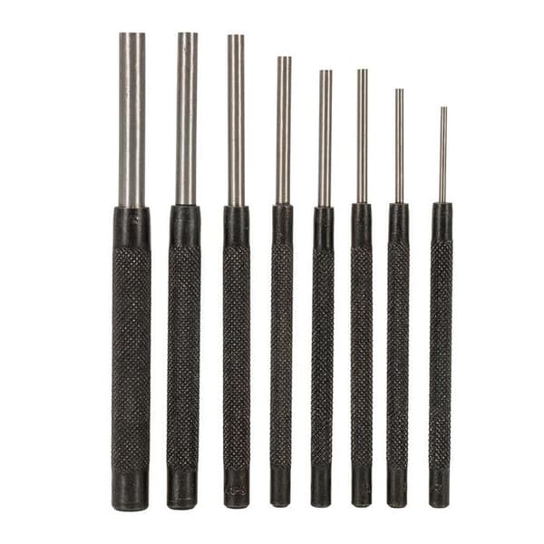 Chasse-goupilles - SILVERLINE - Set av 8 - Härdat stål - Längd 200 mm - Storlekar 2,4 till 9,5 mm