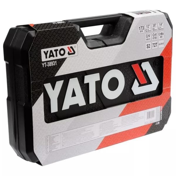 Spärrnyckelsats - YATO - YT-38931 - 173 delar - Krom-vanadinstål - Halkfri