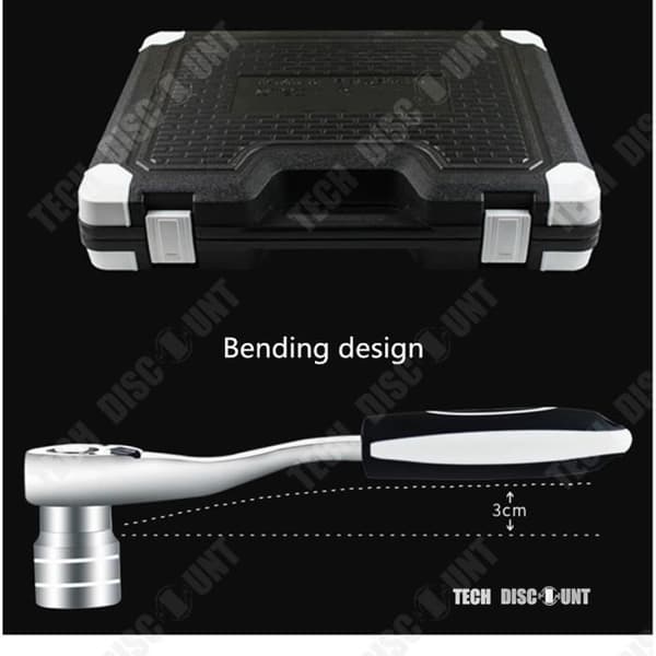 TD® Verktygslåda komplett väska professionell väska 46 delar skruvmejselbit reparation DIY mekanisk låda resistent