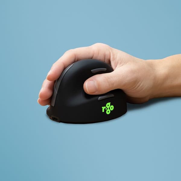 R-GO VERKTYG - ERGONOMISKA MÖSS HAN KÖR MUS LITEN HÖGER TRÅDLÖS TYST