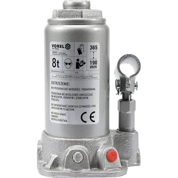 Hydraulisk domkraft - Yato - 80042 - 8T - Min höjd 190mm - Max höjd 365mm - Stål