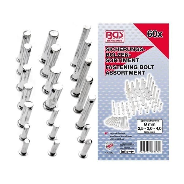 Sortiment av axlar 60 st