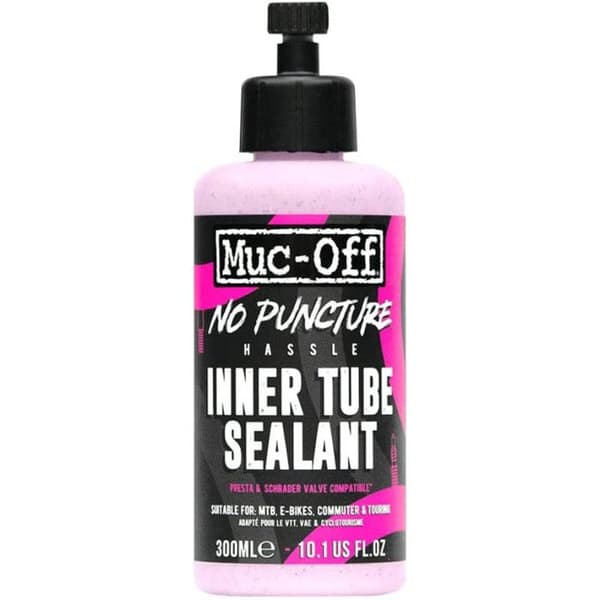 Innerslangförebyggande - Muc-Off - Inget problem med punktering - 300 mL - Rosa/svart - Mun upp till 4 mm