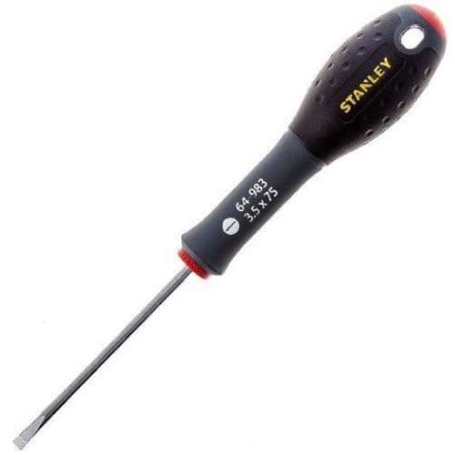 Stanley Elektriker Skruvmejsel 3,5 X 75 Mm FatMax-serien - Tillverkade i Frankrike - Stålblad - Sandblästringsyta -