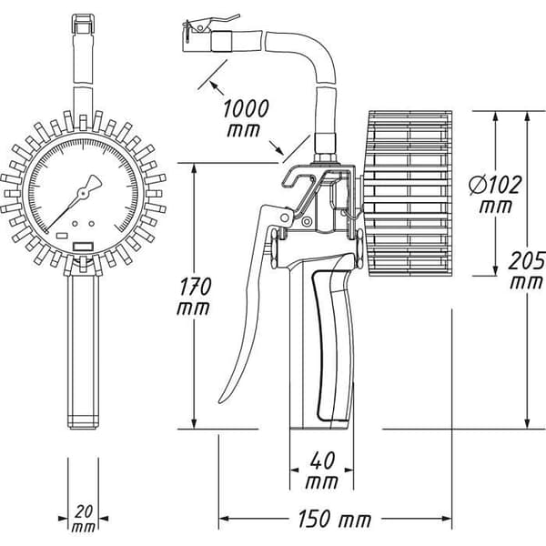 Hazet 9041 G 1 inflationsmätning 0,0001 V - 9041G-1