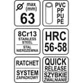 Miniatyrbild 2 av 2: Yato 63 mm PVC-rörskärare - YT-22312
