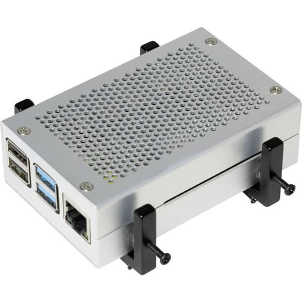 Monteringsfäste för Raspberry Pi-fodral och andra på DIN- och VESA-skena - JOY-IT - Svart