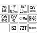Miniatyrbild 3 av 4: YATO VERKTYGSSET NR.79 EL.(YT-38911)