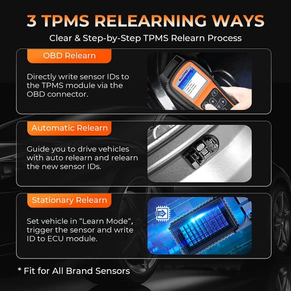 TPMS-työkalu, renkaan paineanturin ohjelmointi, anturin aktivointi, TPMS-työkalu