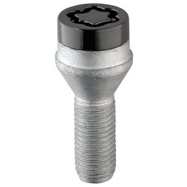 4 SUB MCGARD STÖLDSKRUVAR M12X1,25/ 60°/ LÅNG. 37MM/ Ø19MM
