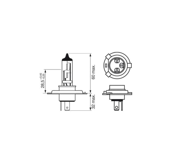 Bosch H4 Gigalight Plus+120% 60/55W