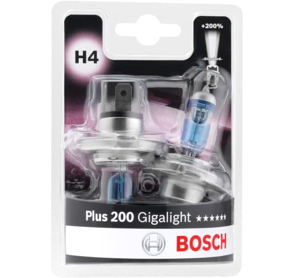 Bosch 12V H4 Plus 200 Gigalight 2 stk