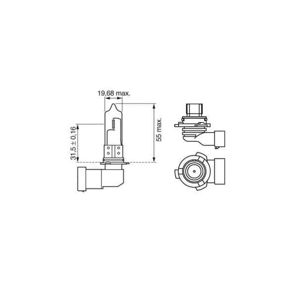 Bosch HB4 12V 51W Pure Light karton 1stk
