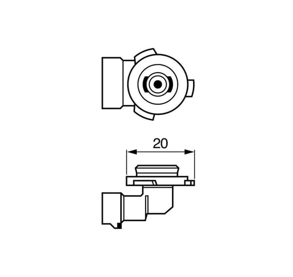 Bosch H10 12V 42W Pure Light kartong 1stk
