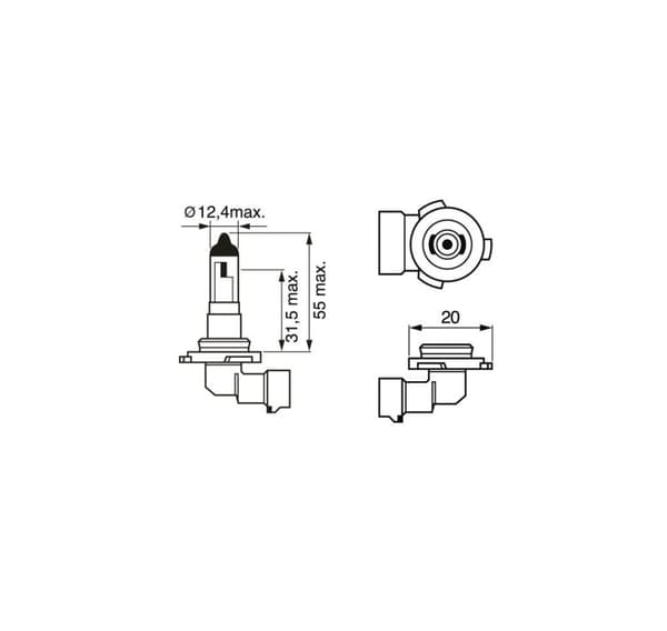 Bosch H10 12V 42W Pure Light kartong 1stk