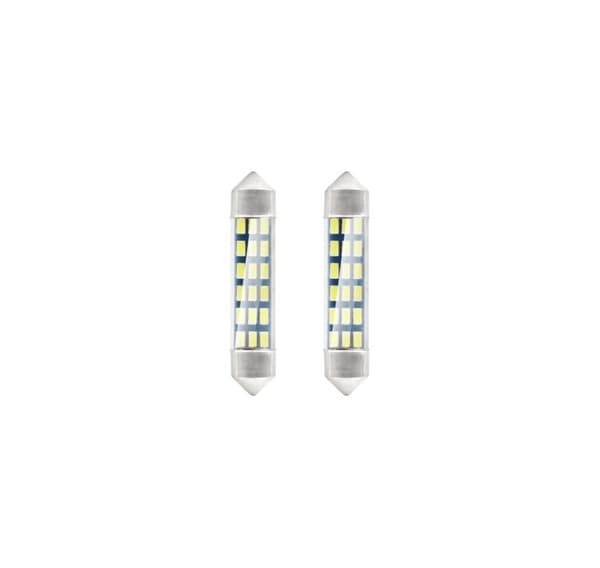 Led pærer 2 stk, 18SMD, C5W, 41mm, 12V