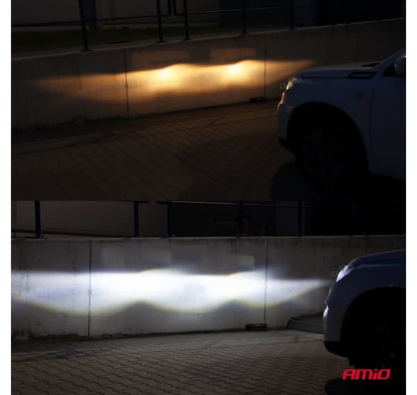 Led H1 2stk, 4 SMD COB led, 12/24V,