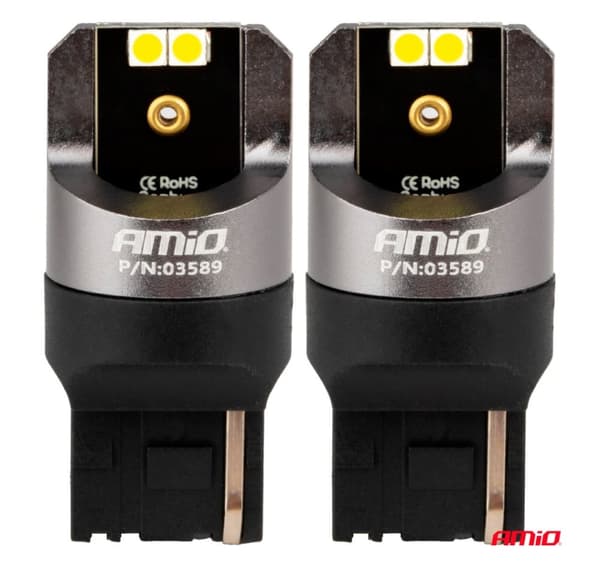 Led-lampor 2 st canbus W21W 4X3030SMD vit 12/24V