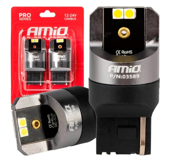 Led-lampor 2 st canbus W21W 4X3030SMD vit 12/24V