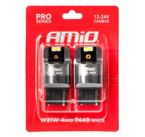 Led-lampor 2 st canbus W21W 4X3030SMD vit 12/24V