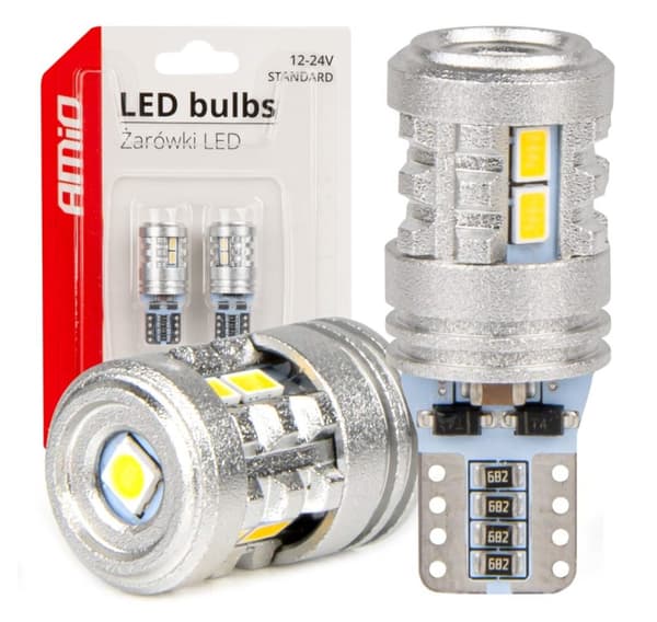 LED canbus T10 W5W 6*3020 1*3030SMD valkoinen 12/24V