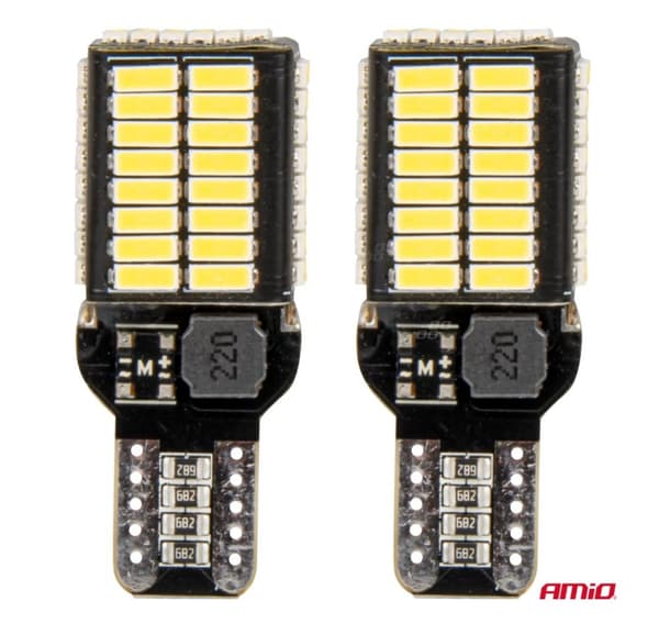 LED pærer canbus T15e W16W 54*4014 SMD hvid 12/24V