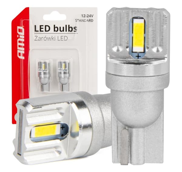 LED-pærer canbus T10 W5W 3*1860 SMD hvit 12/24V