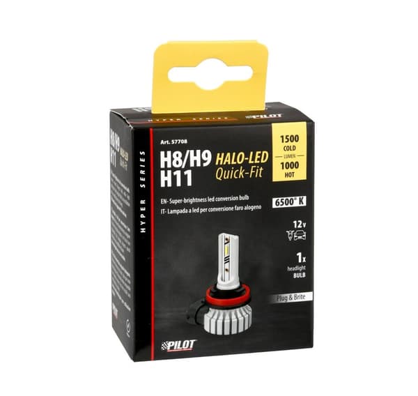 Halo Led H8 H9 H11 15W PGJ19-X 1 stk