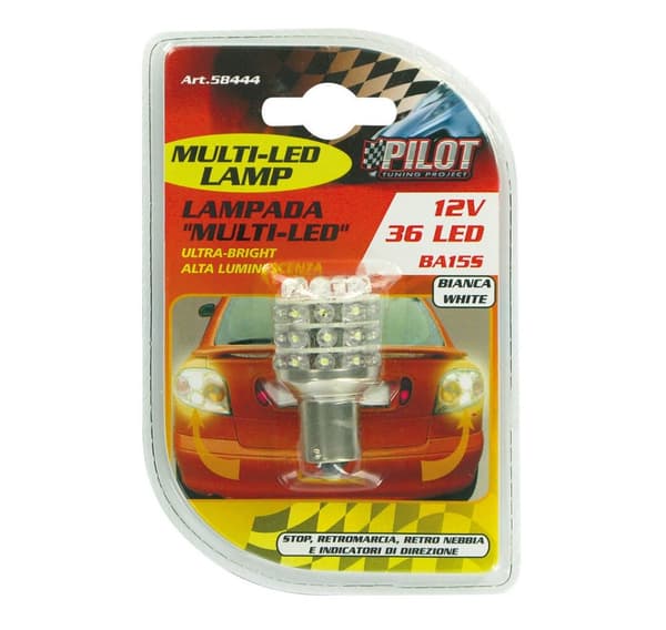 Pære 36 led BA15S hvit
