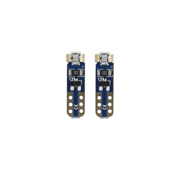 Led-lampor 2 st, T5, 1*SMD, 12V, vit